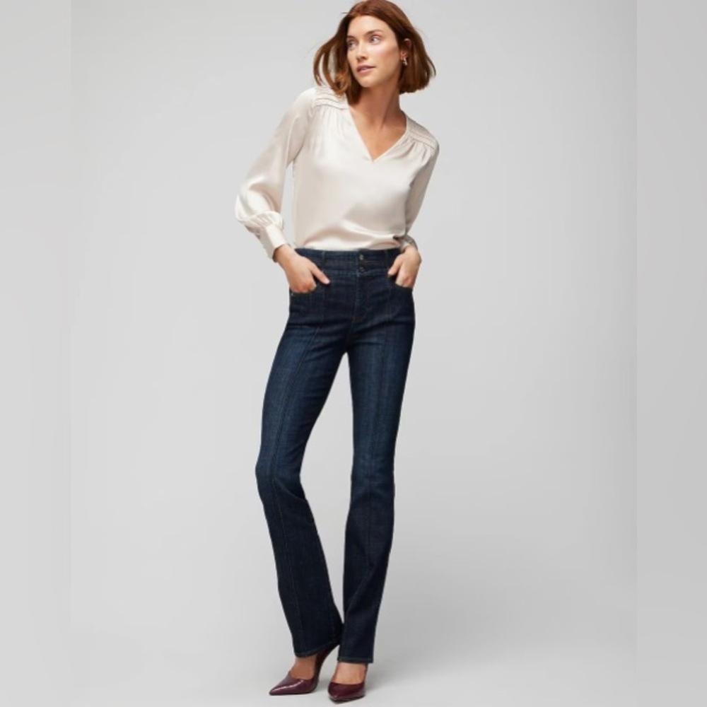 💙 NWOT White House Black Market Extra High-Rise Skinny Flare Jeans